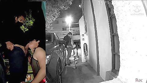 Big ass brunette gets into an outdoor game of voyeur