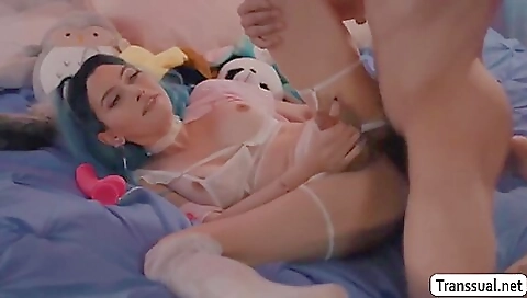 Busty girl is getting her tight asshole penetrated