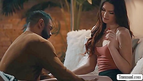 Stepbrother enjoys anal sex with a beautiful brunette girl