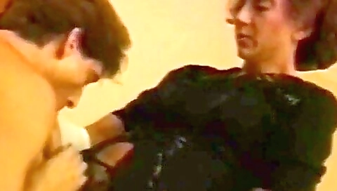 Horny milf fucked in a strapon and gets cum on her face